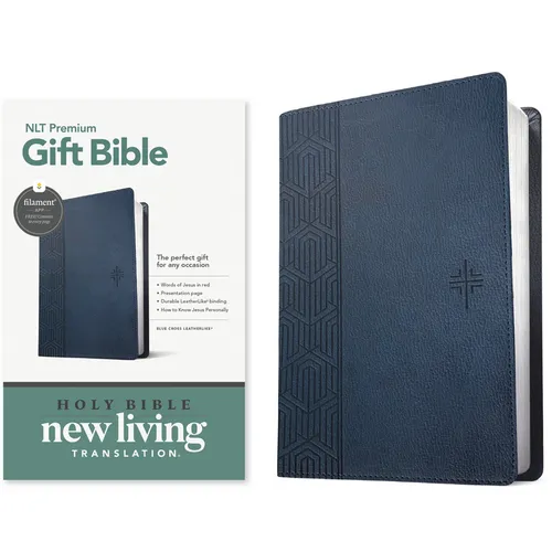 Premium Gift Bible Nlt, Filament Enabled (Leatherlike, Blue Cross, Red Letter)