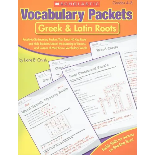 Vocabulary Packets: Greek & Latin Roots