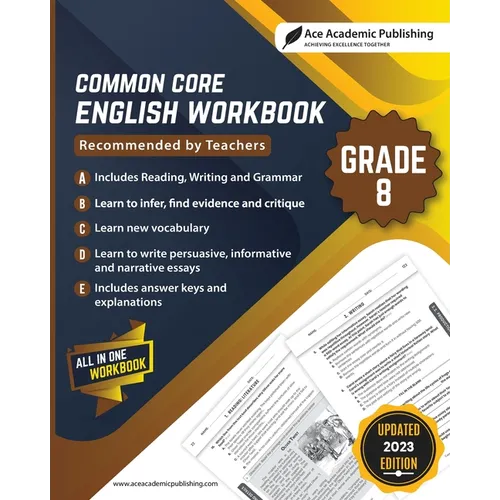 Common Core English Workbook: Grade 8