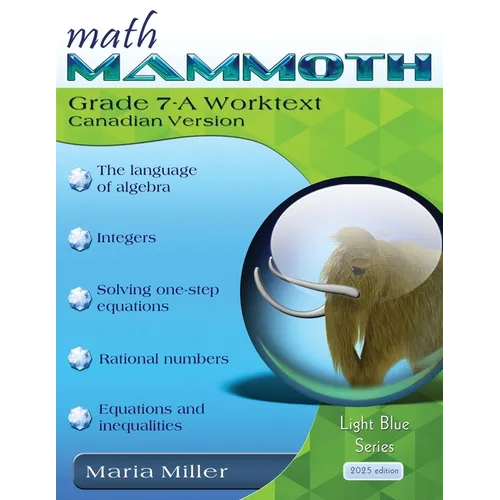 Math Mammoth Grade 7-A Worktext, Canadian Version