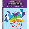 Brain Games - Sticker by Number: Butterflies (14 Images to Sticker)