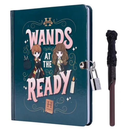 Harry Potter: Wands at the Ready Lock & Key Diary