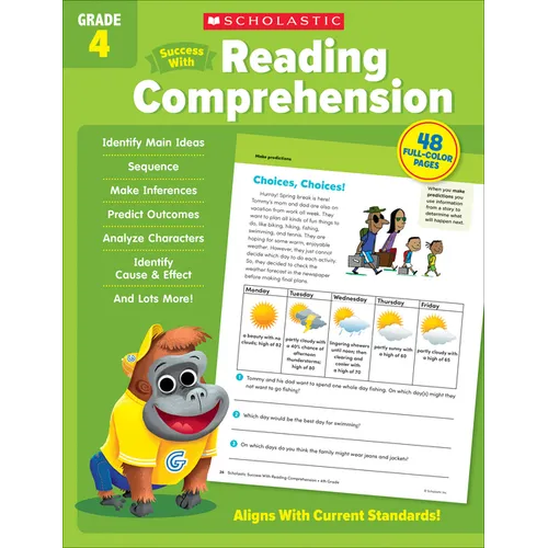 Scholastic Success with Reading Comprehension Grade 4 Workbook