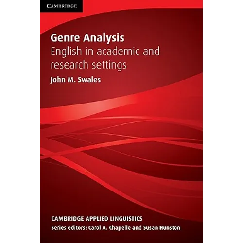 Genre Analysis: English in Academic and Research Settings