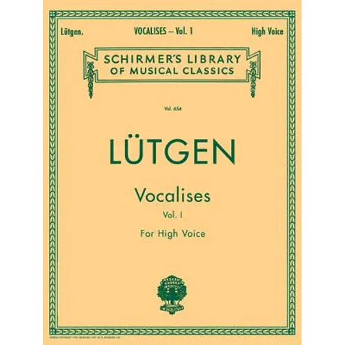 Vocalises (20 Daily Exercises) - Book I: Schirmer Library of Classics Volume 654 High Voice