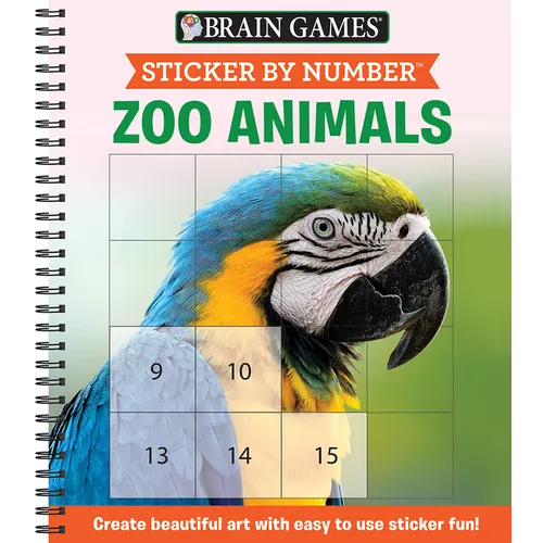Sticker by Number: Zoo Animals