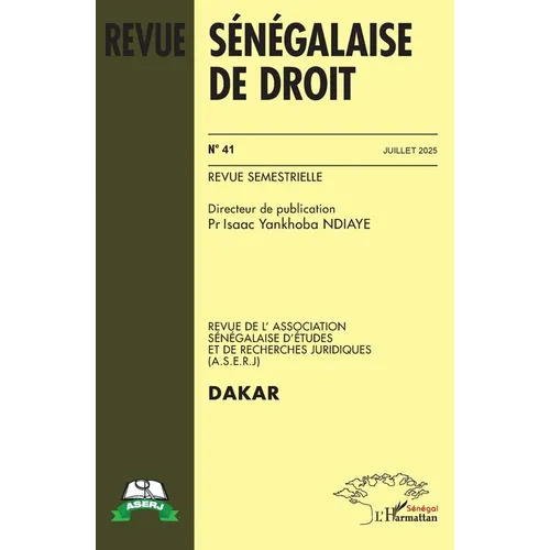 Revue sénégalaise de droit n° 41 Juillet 2025