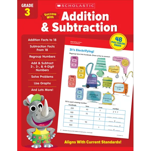Scholastic Success with Addition & Subtraction Grade 3 Workbook