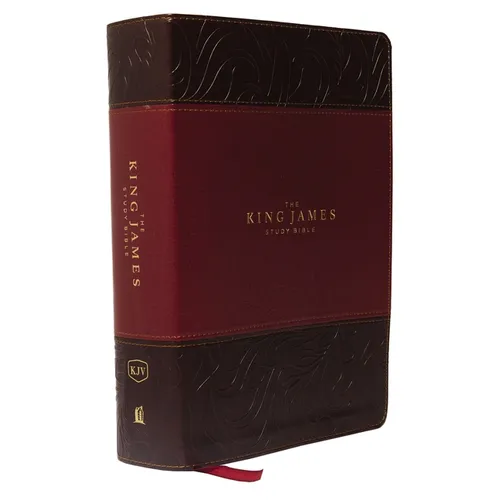 The King James Study Bible, Imitation Leather, Burgundy, Indexed, Full-Color Edition