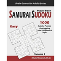 Samurai Sudoku Puzzle Book: 1000 Easy Sudoku Puzzles Overlapping into 200 Samurai Style