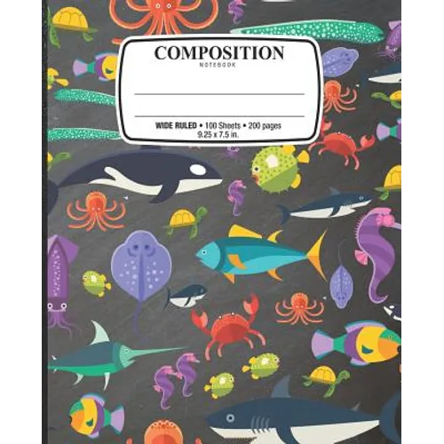 Composition Notebook: Notebook for School Office Home Student Teacher Use Wide Ruled - 100 Sheets - 200 Pages - 9 1/4 X 7 1/2 In. / 24.77 X 19.0cm