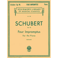 Schubert Four Impromptus for Piano, Op. 90 Schirmer Library of Classics Vol. 1125 Romantic Piano Sheet Music for Early Advanced Pianists and Music Edu
