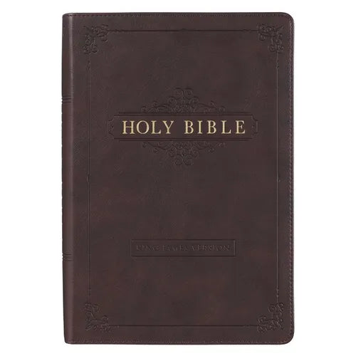 KJV Bible Giant Print Full-Size (Faux Leather, Espresso Brown)