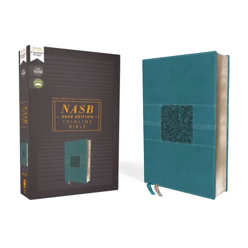 Nasb, Thinline Bible, Leathersoft, Teal, Red Letter Edition, 2020 Text, Comfort Print