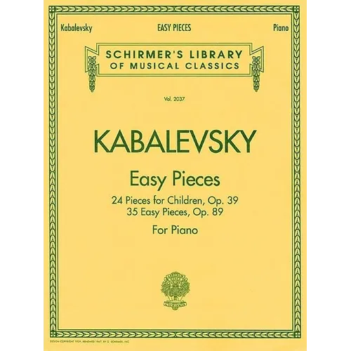 Easy Pieces: Schirmer Library of Classics Volume 2037 Piano Solo