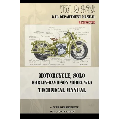 Motorcycle, Solo Harley-Davidson Model WLA Technical Manual