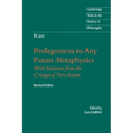 Immanuel Kant: Prolegomena to Any Future Metaphysics