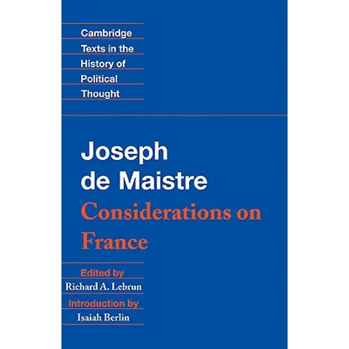 Maistre: Considerations on France