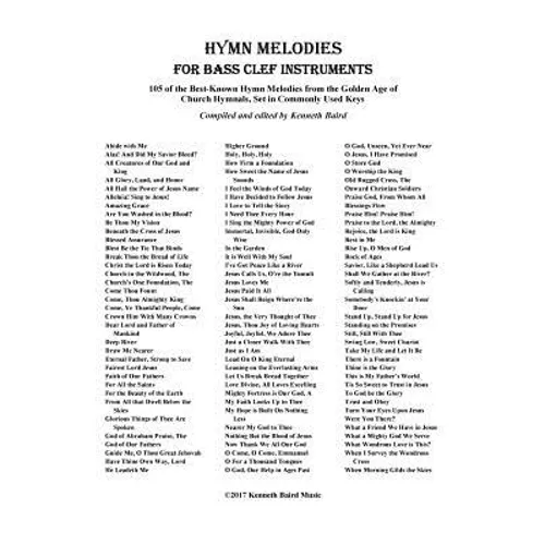 Hymn Melodies for Bass Clef Instruments