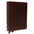 NKJV, Journal the Word Bible, Large Print, Bonded Leather, Brown, Red Letter Edition: Reflect, Journal, or Create Art Next to Your Favorite Verses
