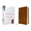 Niv, Spiritual Habits Bible, Leathersoft, Tan, Red Letter, Comfort Print: Learn to Live a Gospel-Centered Life