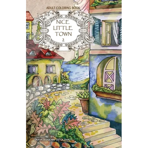 Adult coloring book: Nice Little Town