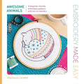 Embroidery Made Easy: Awesome Animals: 12 Beginner-Friendly Embroidery Patterns with Iron-On Transfers