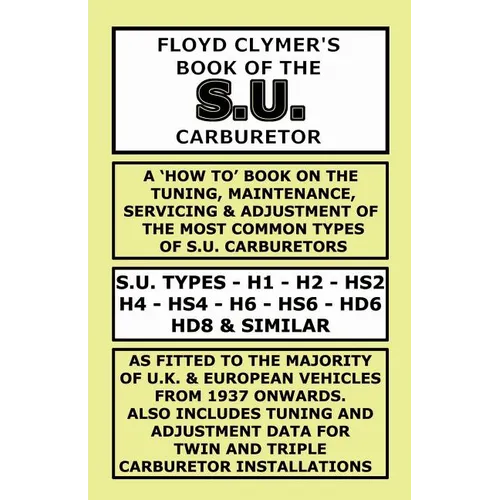 Floyd Clymer's Book of the S.U. Carburetor