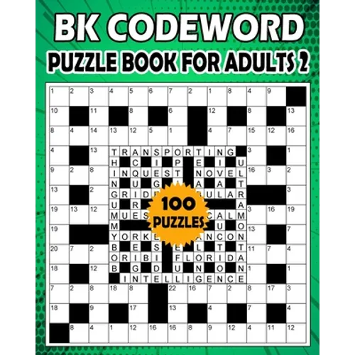BK Codeword puzzle book for adults 2: Large print codebreaker puzzle book for adults & seniors - 100 Puzzle from (BK Bouchama)