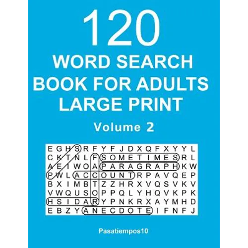Word Search Book for Adults Large Print: 120 Puzzles - Volume 2
