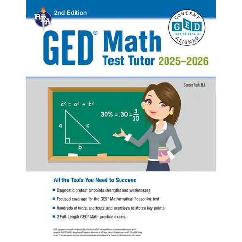 GED Math Test Tutor, for the 2025-2026 GED Test: Certified GED Aligned Prep