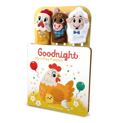 Goodnight My 3 Play Puppets - Farm Friends