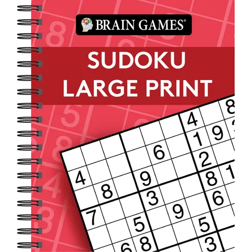 Brain Games - Sudoku Large Print (Red)