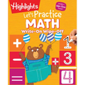 Write-On Wipe-Off Let's Practice Math: Dry Erase Kids Math Workbook Ages 5-7, Write and Wipe Clean Math Practice with Hidden Pictures Puzzles, Countin