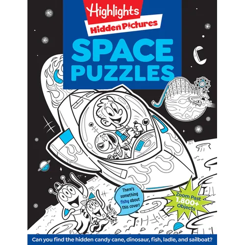 Space Puzzles: Solar System Puzzle Book for Kids 6-12, Fun Space Gift with Activities and Games, Over 100 Puzzles and More Than 1,800 Hidden Objects t