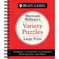 Brain Games - Merriam-Webster's Variety Puzzles Large Print: Anagrams, Crosswords, Cryptograms, Word Searches, and More!