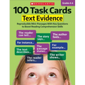 100 Task Cards: Text Evidence: Reproducible Mini-Passages with Key Questions to Boost Reading Comprehension Skills