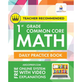 1st Grade Common Core Math: Daily Practice Workbook 1000+ Practice Questions and Video Explanations Argo Brothers