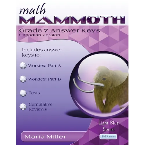 Math Mammoth Grade 7 Answer Keys, Canadian Version