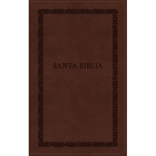 Rvr60, Santa Biblia, Tierra Santa, Letra Grande, Leathersoft, Café, Con Cierre, Palabras de Jesús En Rojo, Comfort Print