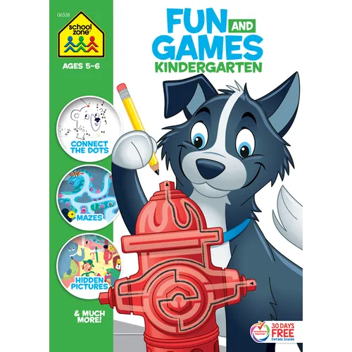 School Zone Fun and Games Kindergarten Activity Workbook