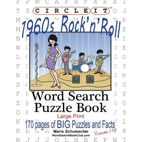 Circle It, 1960's Rock'n'Roll, Word Search, Puzzle Book