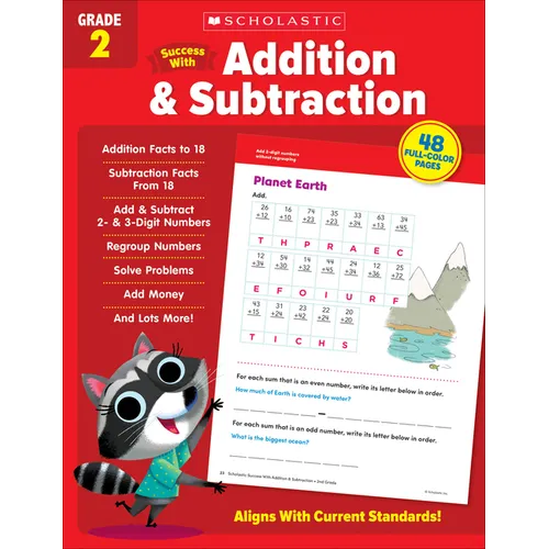 Scholastic Success with Addition & Subtraction Grade 2 Workbook