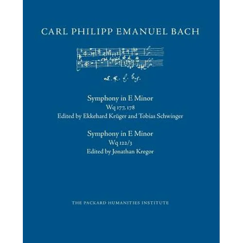 Symphony in E Minor, Wq 177-178