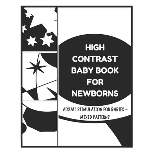 High Contrast Baby Books for Newborn - Visual Stimulation for Babies - Mixed Patterns: Sensory Book for Newborns