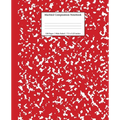 Marbled Composition Notebook: Red Marble Wide Ruled Paper Subject Book