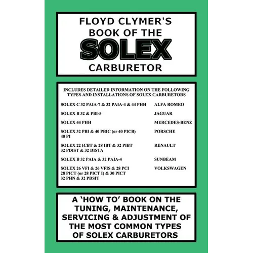 Floyd Clymer's Book of the Solex Carburetor