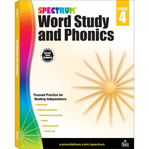 Spectrum Word Study and Phonics, Grade 4: Volume 83