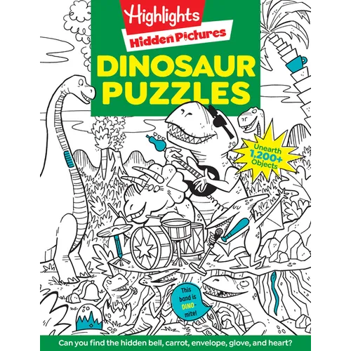 Dinosaur Puzzles: Roaring Fun Hidden Pictures Puzzles with T-Rex, Fossils and More for Kids Ages 6-12, Over 1,900 Hidden Objects for the Ultimate Dino