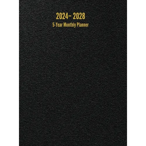 2024 - 2028 5-Year Monthly Planner: 60-Month Calendar (Black) - Large